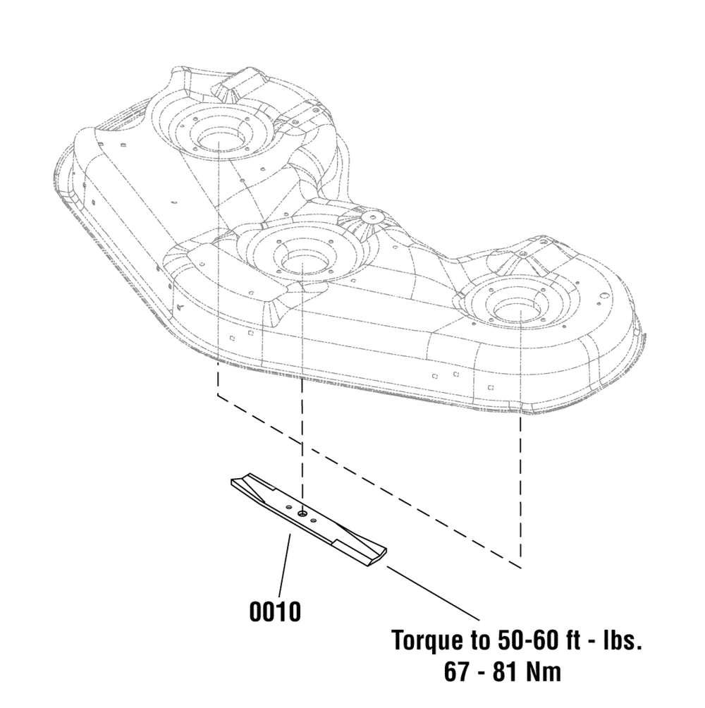 Mower Blade Kit Diagram and Parts List for 1687440  Briggs and Stratton Lawn Tractor Accessories
